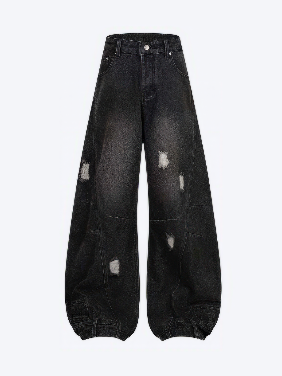 VINTAGE WIDE LEG RIPPED JEANS - Designer Streetwear Brand | SPRAYNPRAY®