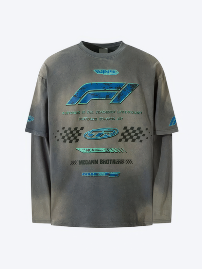 HIGH STREET GRUNGE GRAPHIC LONG SLEEVE - F1