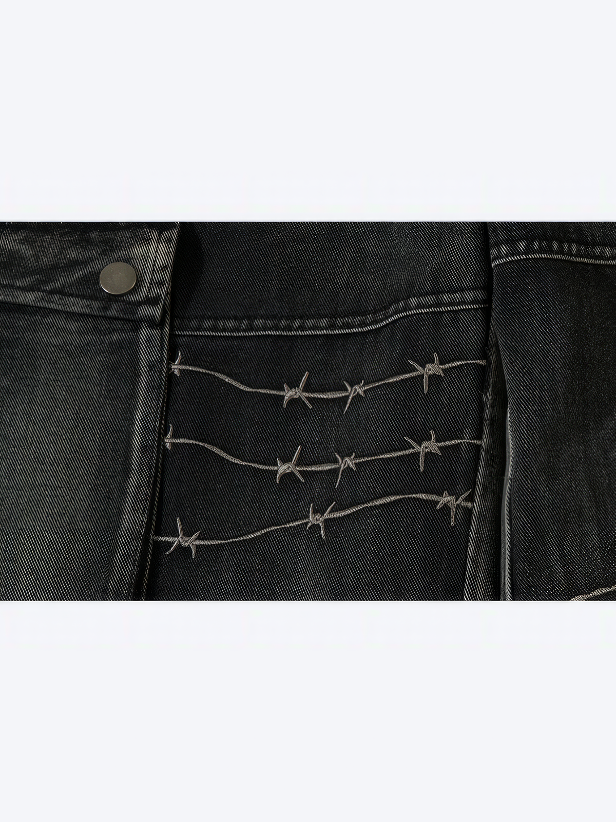 WIDE LEG EMBROIDERY JEANS - Designer Streetwear Brand | SPRAYNPRAY®