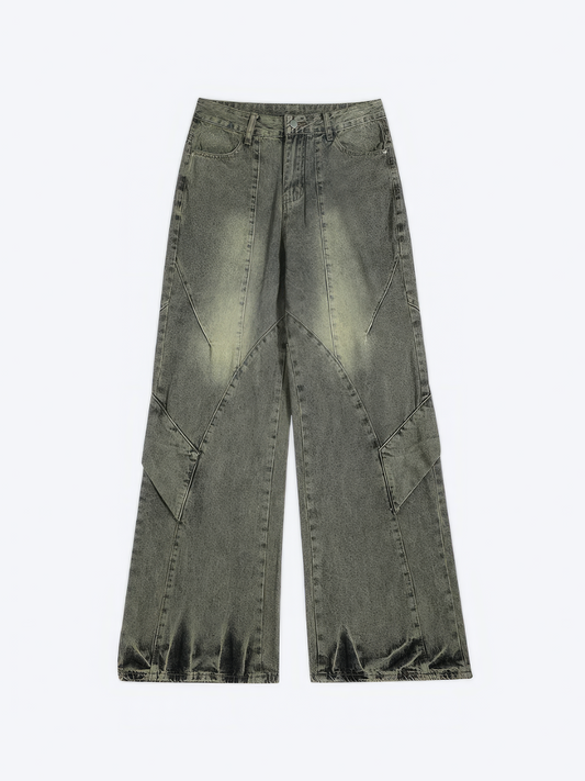 RETRO BLUE BAGGY JEANS - Designer Streetwear Brand | SPRAYNPRAY®