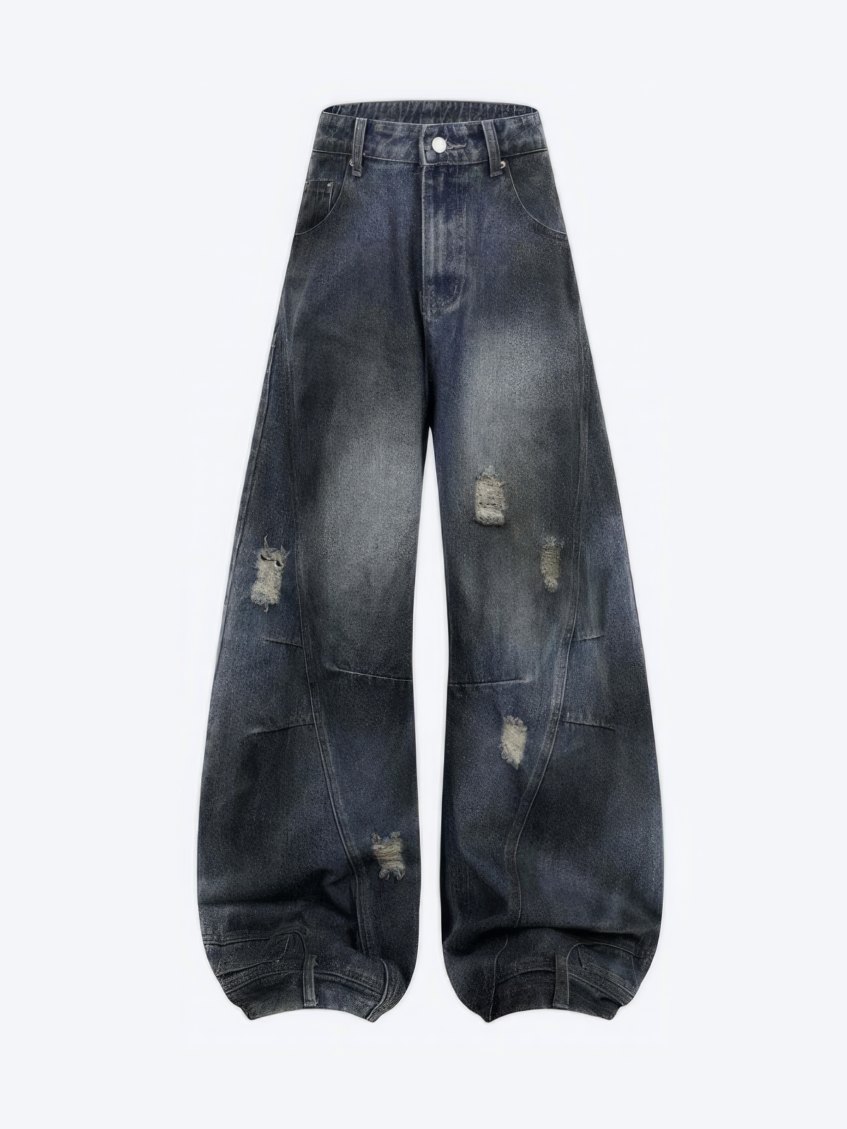 VINTAGE WIDE LEG RIPPED JEANS - Designer Streetwear Brand | SPRAYNPRAY®