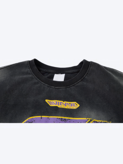 GRUNGE GRAPHIC WASHED T-SHIRT - F1