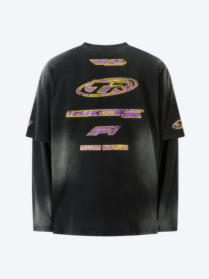 HIGH STREET GRUNGE GRAPHIC LONG SLEEVE - F1