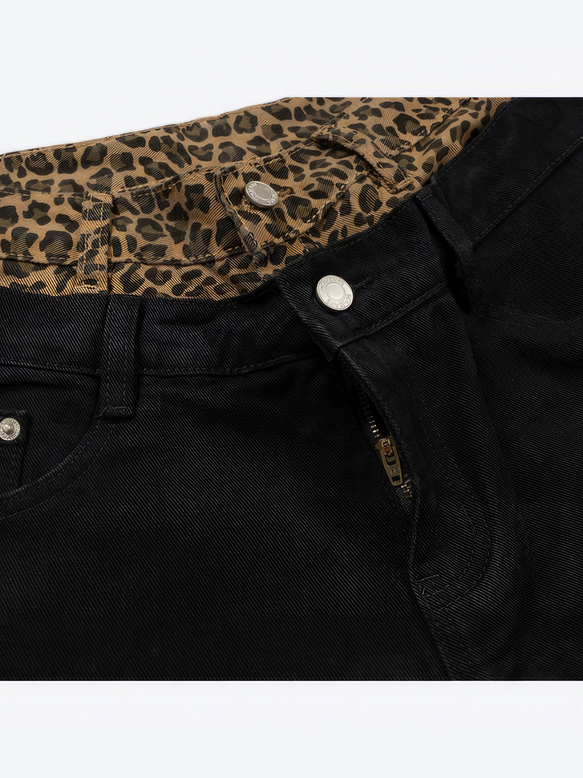 LEOPARD PATCHWORK JEANS - Designer Streetwear Brand | SPRAYNPRAY®