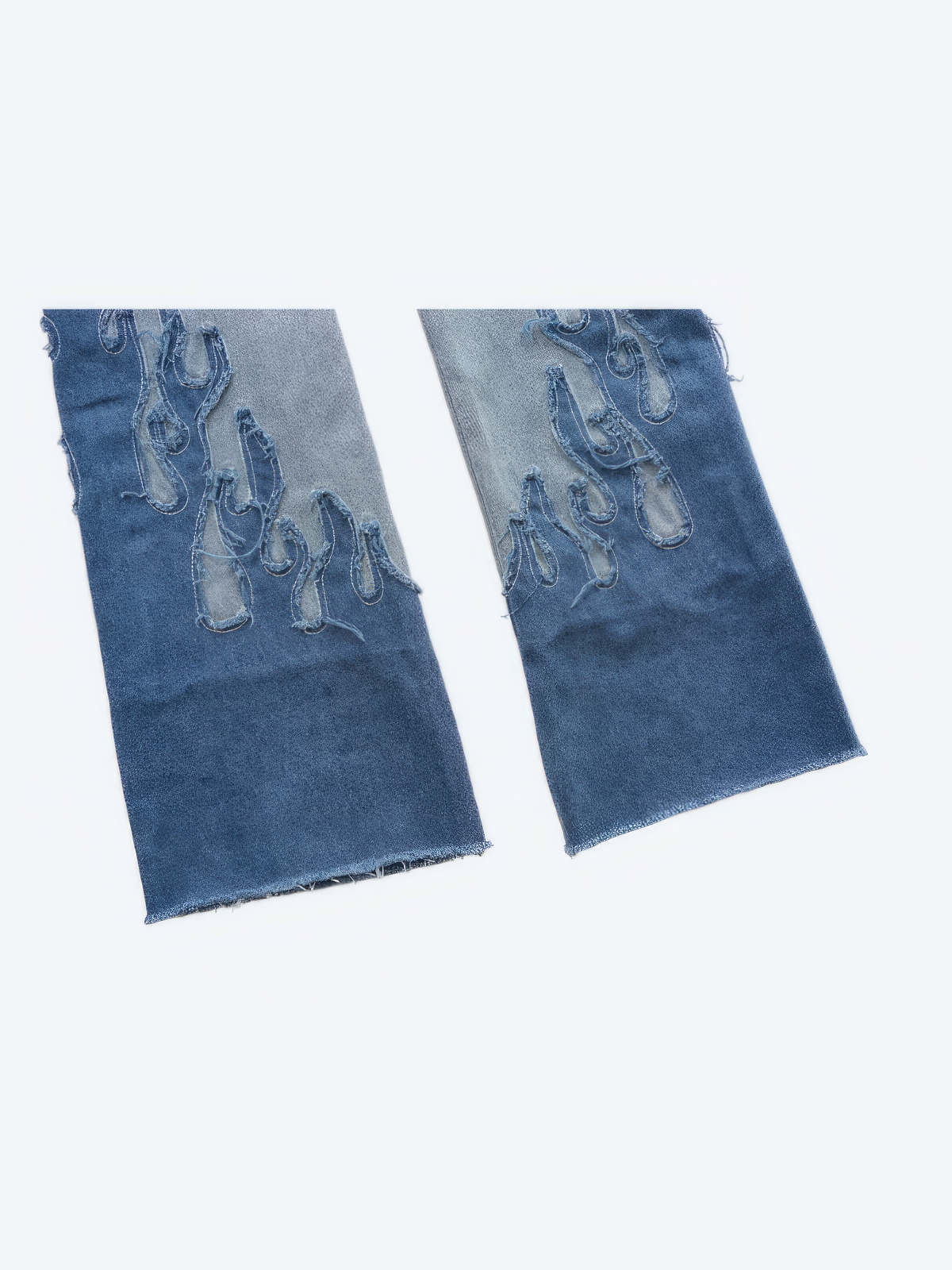 BLUE FLAME EMBROIDERY DENIM - Designer Streetwear Brand | SPRAYNPRAY®