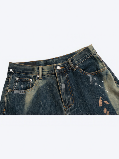 VINTAGE BAGGY STAINS JEANS - Designer Streetwear Brand | SPRAYNPRAY®