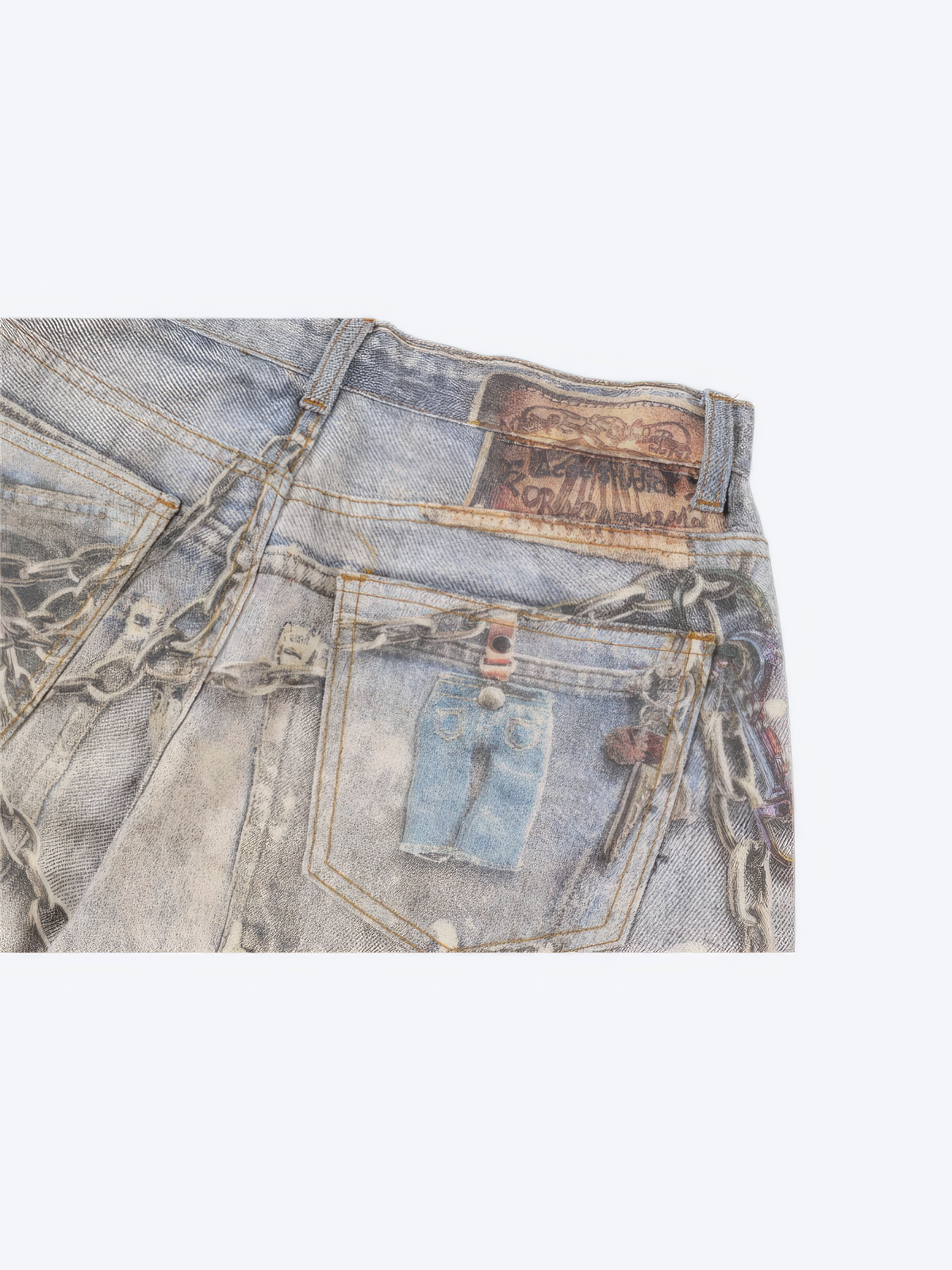 CHAIN BAGGY DENIM - Designer Streetwear Brand | SPRAYNPRAY®