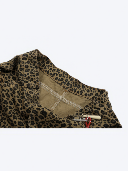 VINTAGE SIDE POCKET LEOPARD JEANS - Designer Streetwear Brand | SPRAYNPRAY®