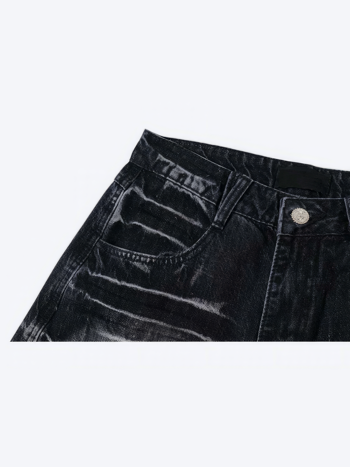 BLACK WIDE LEG BAGGY JEANS - Designer Streetwear Brand | SPRAYNPRAY®